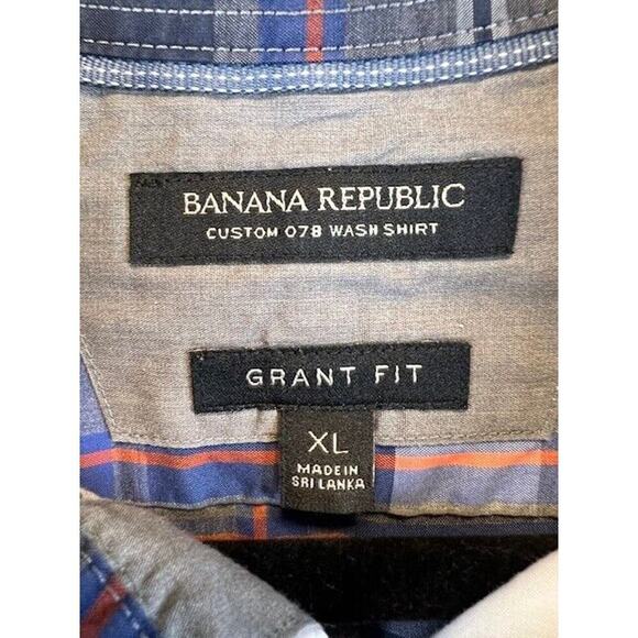 Banana Republic Custom 078 Wash Shirt Grant Fit-XL plaid Button shirt - Picture 3 of 8